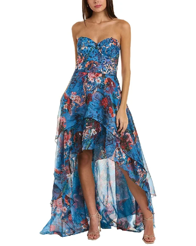 Ladies sleeveless dress youthful -Marchesa Notte Sleeveless Floral Gown