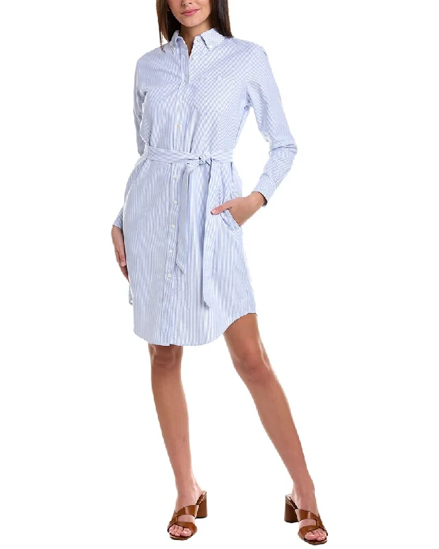 Women's shirt dress hidden buttons -Brooks Brothers Shirtdress