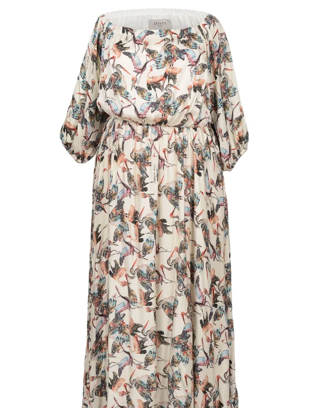 Women's maxi dress 90s style -Eddy Crane Maxi Dress | Cream