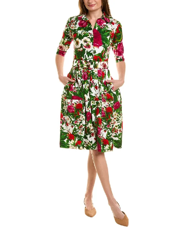 Women's shirt dress fitted -Samantha Sung Claire Shirtdress