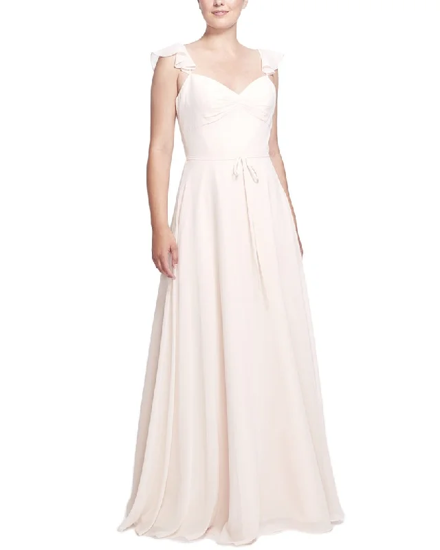 Ladies sleeveless dress flared -Marchesa Notte Naples Sleeveless Long Gown