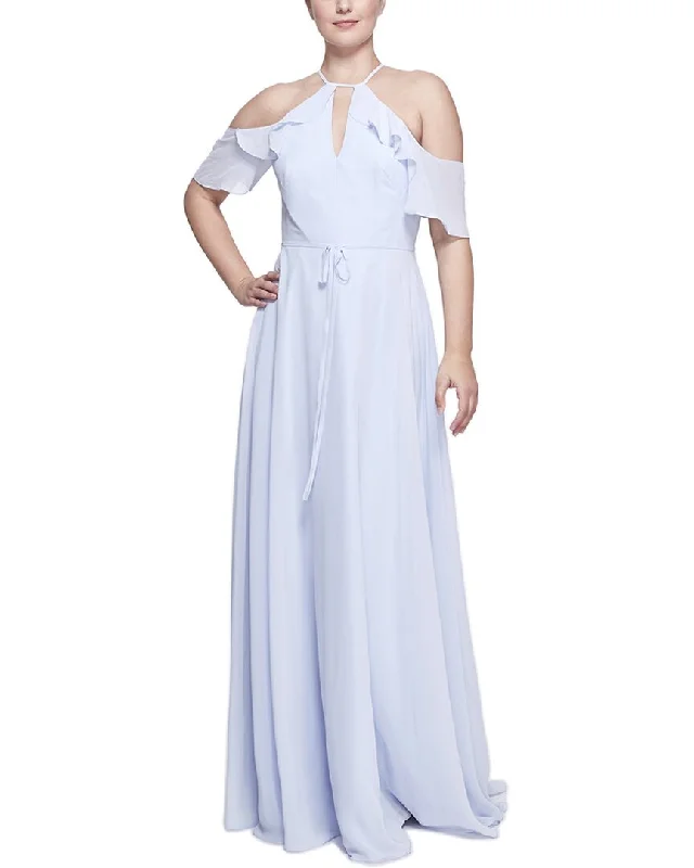 Ladies sleeveless dress soothing -Marchesa Notte Ferrara Sleeveless Long Gown