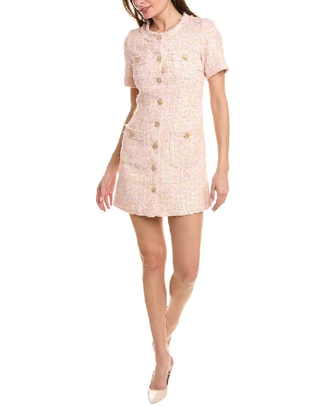 Women's shirt dress short length -JL Luxe Tweed Shirtdress