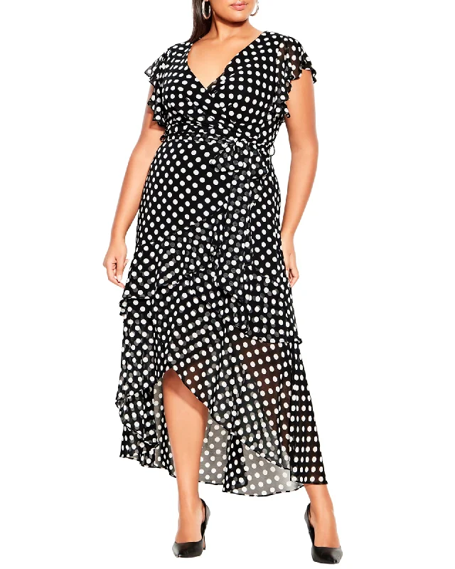 Women's maxi dress backless -Emilia Polka Dot Maxi | Hot Spot