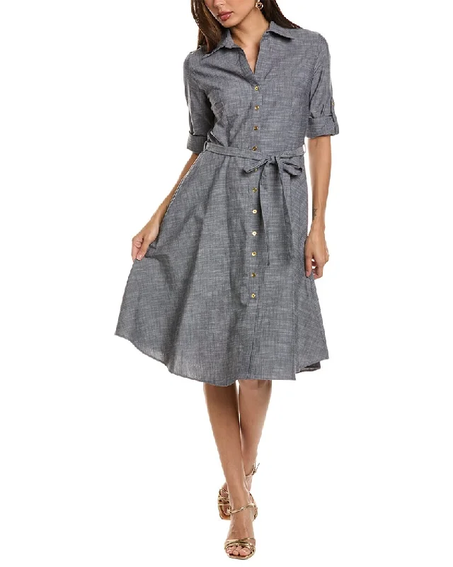 Women's shirt dress meeting -Sharagano Starlight Venice Shirtdress