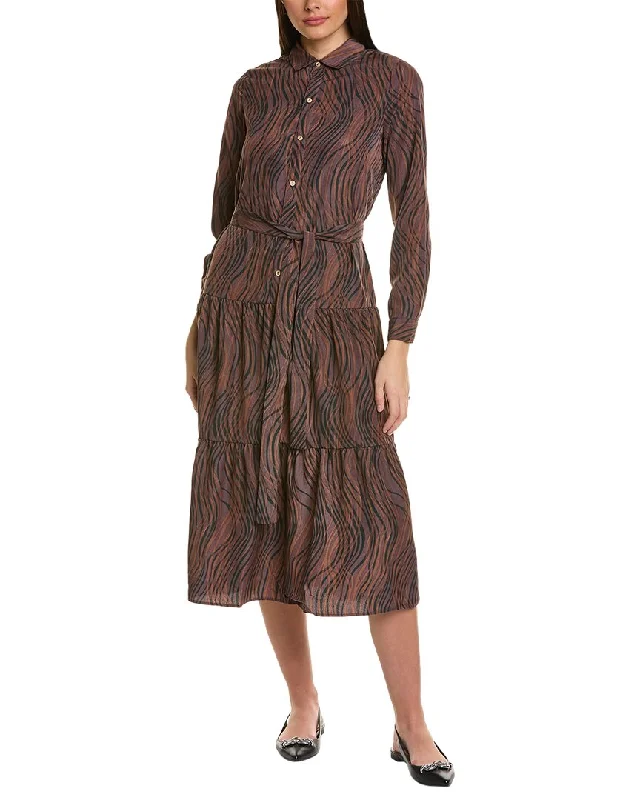 Women's shirt dress chevron -YAL New York Printed Shirtdress