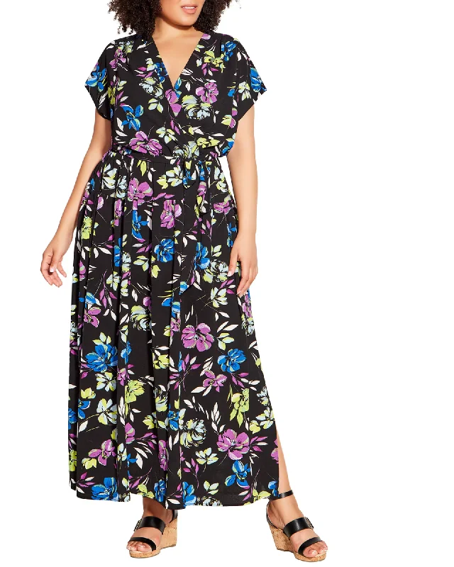 Women's maxi dress pastel purple -Havana Floral Maxi Dress | Fable Floral