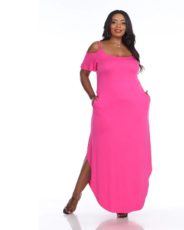 Women's maxi dress bodycon -'Lexi' Maxi Dress | Fuchsia