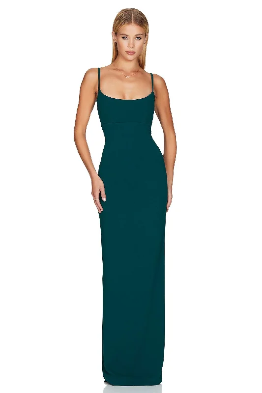 Women's maxi dress animal print -Nookie Bailey Maxi Dress - Teal