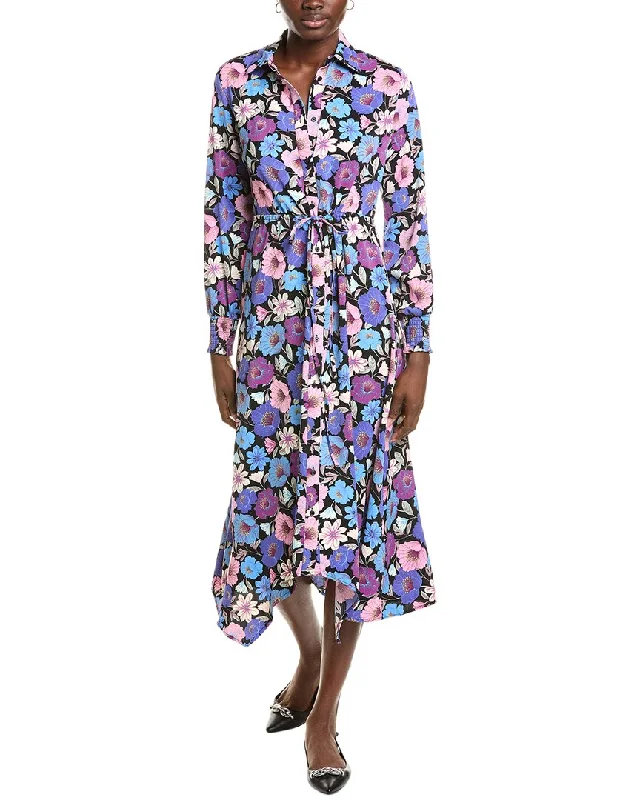 Women's shirt dress pastel purple -Nicole Miller Shirtdress