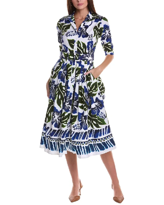 Women's shirt dress star print -Samantha Sung Audrey Shirtdress