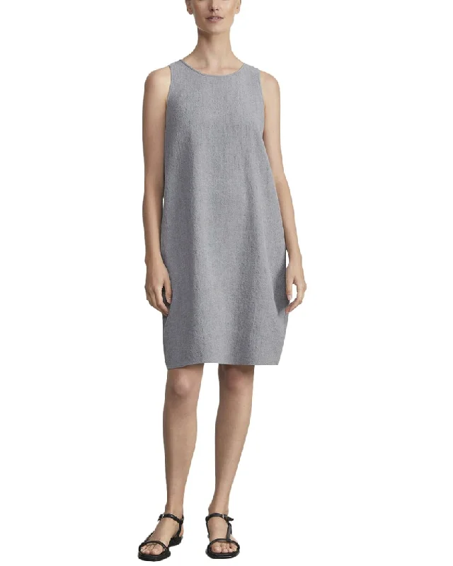 Ladies sleeveless dress picnic -Lafayette 148 New York Racerback Sleeveless Linen Dress