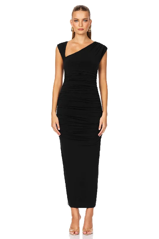 Ladies midi dress jersey -Nookie Dakota Midi Dress - Black