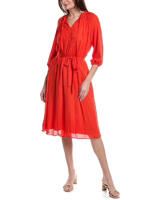 Women's shirt dress roll sleeve -Nanette Nanette Lepore Crepe Chiffon Shirtdress