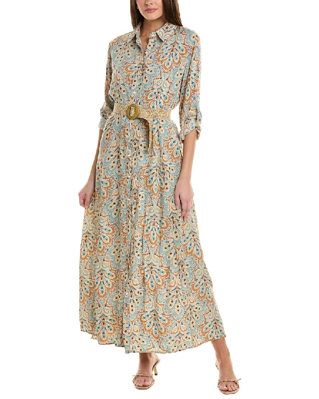 Women's shirt dress smart casual -ANNA KAY Feathers Shirtdress