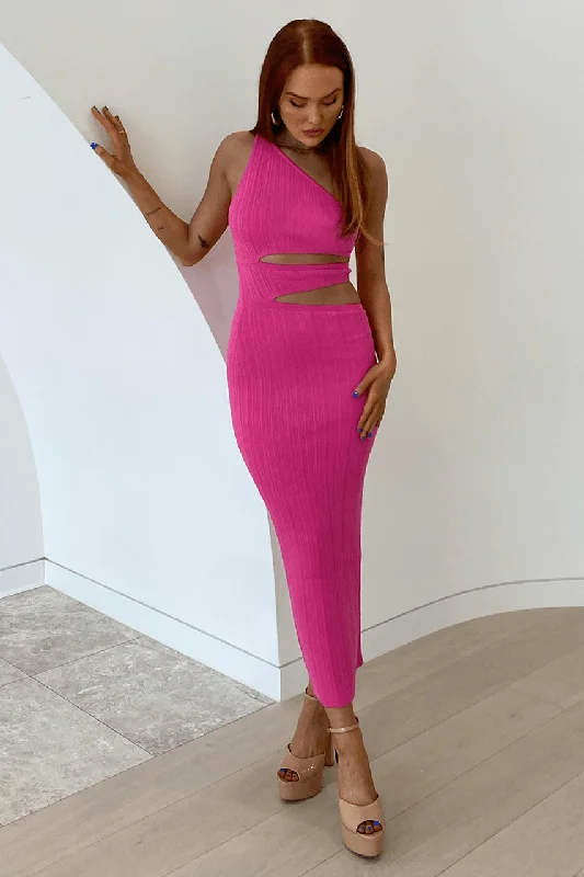 Ladies midi dress layered -Soma Midi Dress - Pink