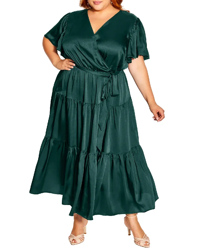 Women's maxi dress sale -Sweetness Tiered Maxi Dress | Emerald