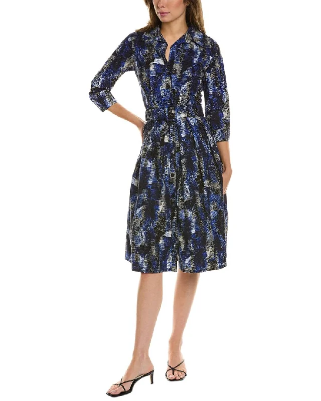 Women's shirt dress 70s style -Samantha Sung Audrey 1 3/4-Sleeve Shirtdress