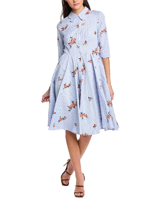 Women's shirt dress empire waist -Gracia Butterfly Shirtdress