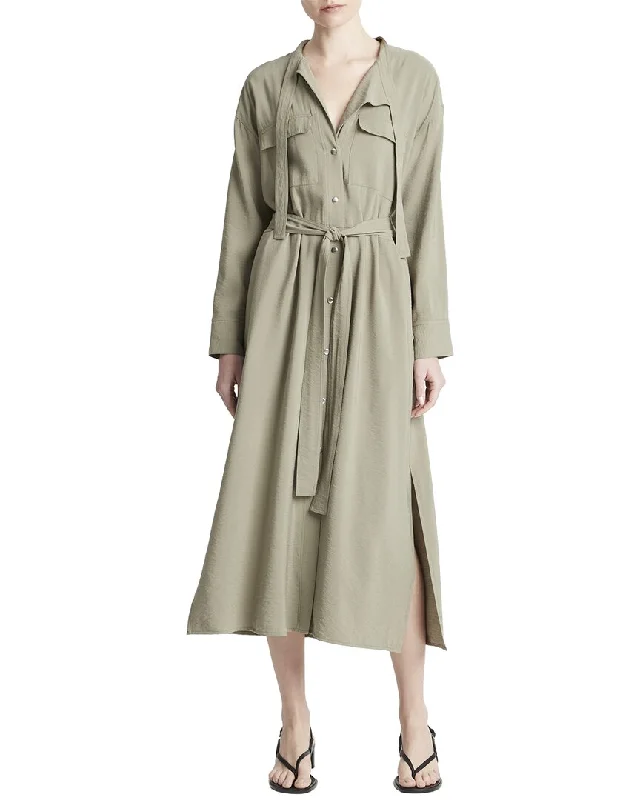 Women's shirt dress gradient -Vince Soft Utility Shirtdress