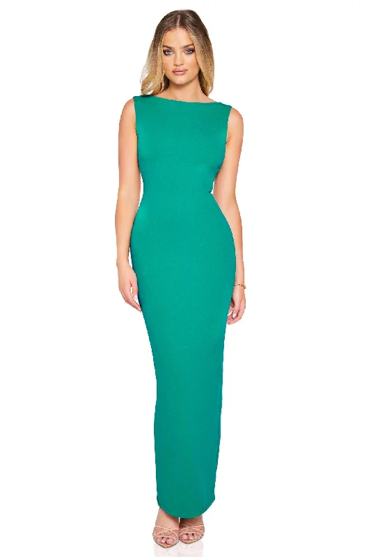 Women's maxi dress maternity -Nookie Bliss Maxi Dress - Emerald