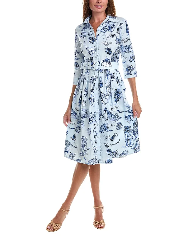 Women's shirt dress vibrant -Samantha Sung Audrey Shirtdress