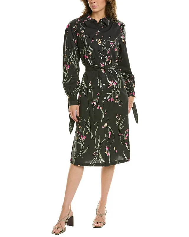 Women's shirt dress quick dry -Marchesa Notte Printed Shirtdress