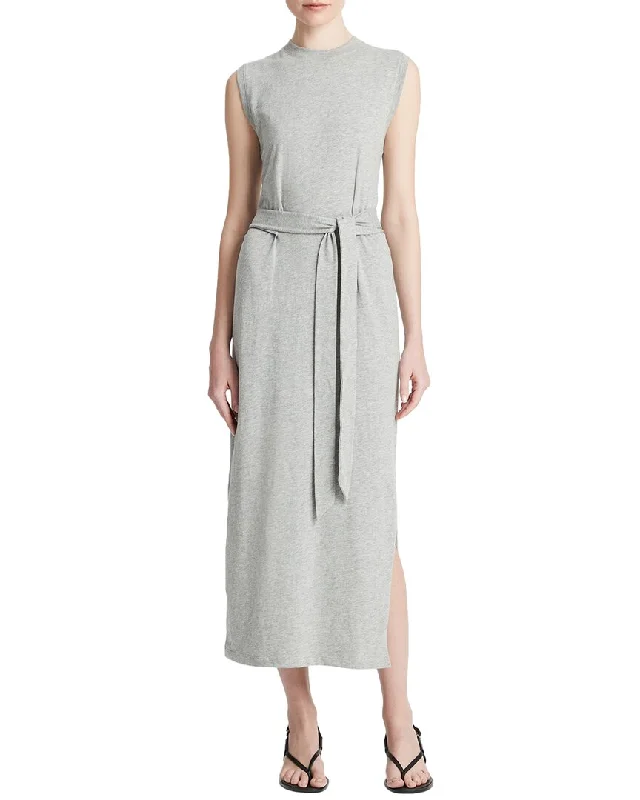 Ladies sleeveless dress outing -Vince Sleeveless Wrap Dress