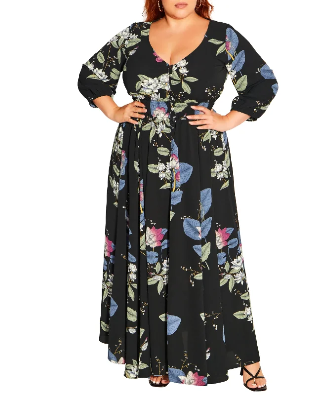 Women's maxi dress drawstring -Blossom Maxi Dress | Blossom