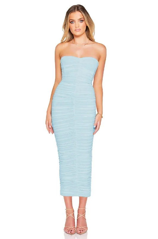 Ladies midi dress gala -Nookie Zen Midi Dress - Light Blue