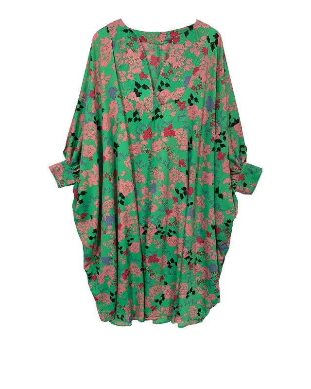 Ladies midi dress peaceful -The Trapunto - Midi | Green Print