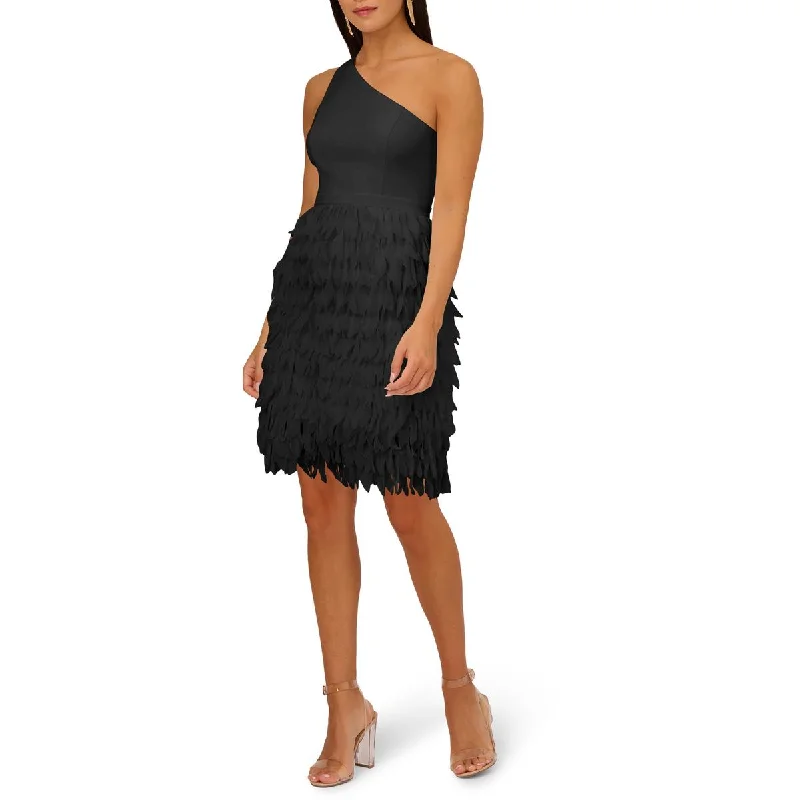 Ladies party dress mesmerizing -Womens Chiffon Feather Cocktail And Party Dress