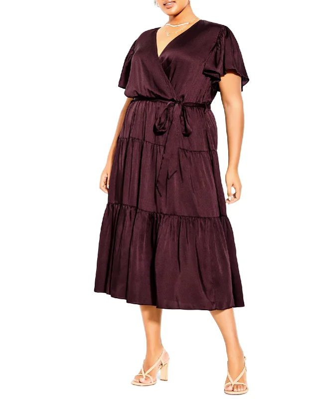 Women's maxi dress clearance -Sweetness Tiered Maxi Dress | Oxblood