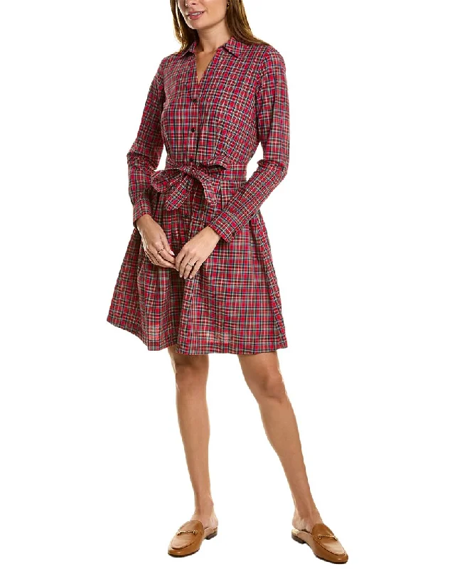 Women's shirt dress camouflage -Brooks Brothers Plaid Shirtdress