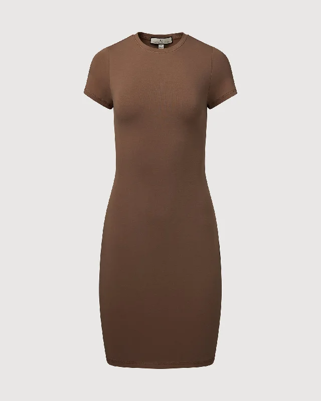 Women's mini dress special occasion -Rachel Parcell | T-shirt Mini Dress | Brown