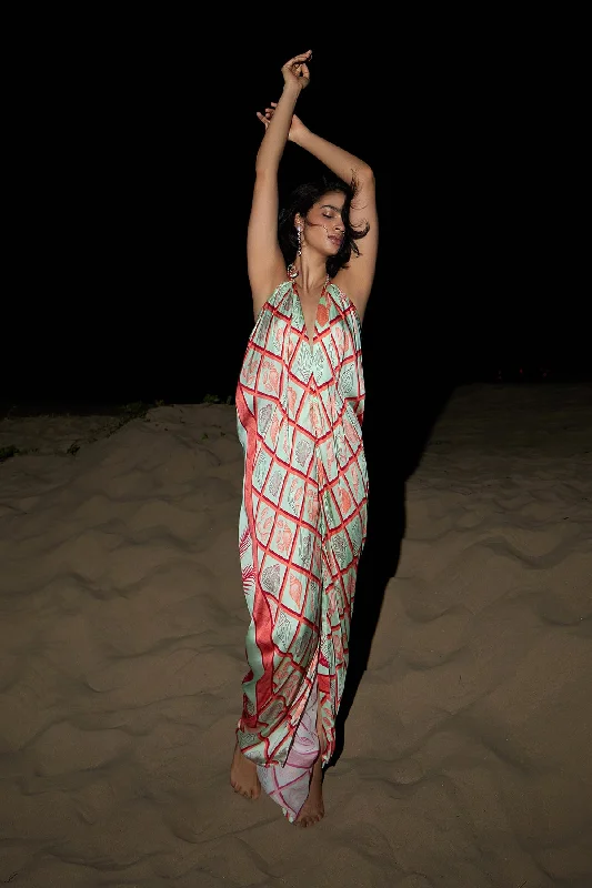 Women's maxi dress tiger print -Resort Maxi