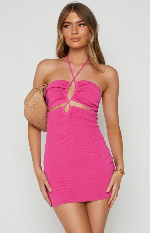 Women's mini dress neon -Blake Pink Mini Dress