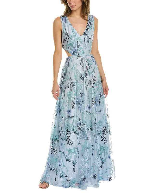 Ladies sleeveless dress easy -Marchesa Notte Sleeveless Gown