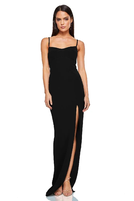 Women's maxi dress preppy -Nookie Maia Maxi Dress - Black