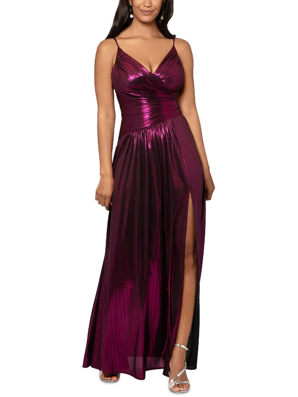 Ladies party dress summer party -Womens Metallic Long Cocktail and Party Dress