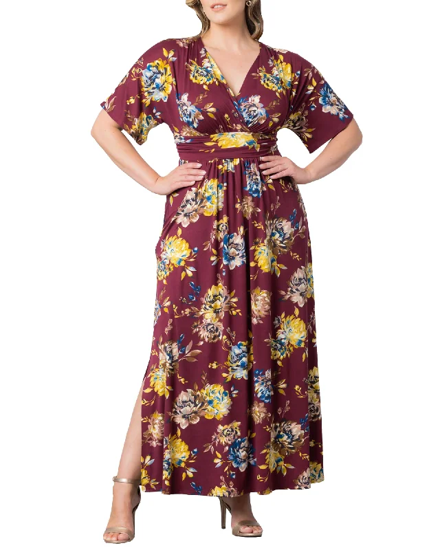 Women's maxi dress designer -Amber Maxi Dress | BORDEAUX BLOOMS