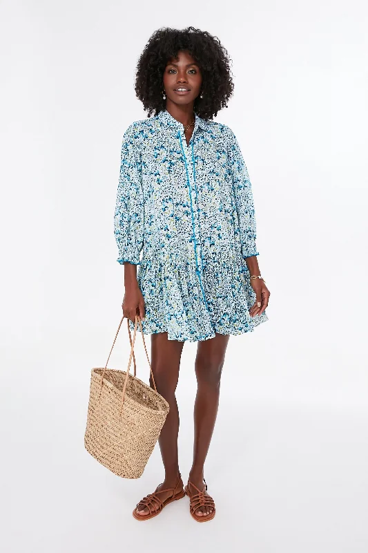 Women's mini dress brunch -Blue Jonquille Tesorino Mini Dress