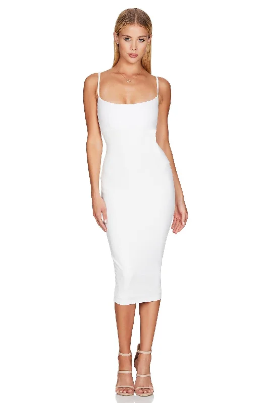 Ladies midi dress amethyst -Nookie Bailey Midi Dress - Ivory