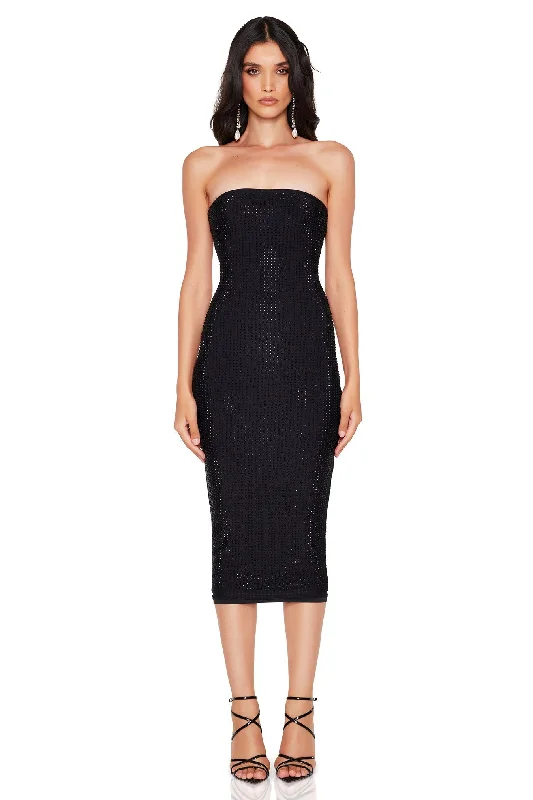 Ladies midi dress special occasion -Nookie Adriana Midi Dress - Black