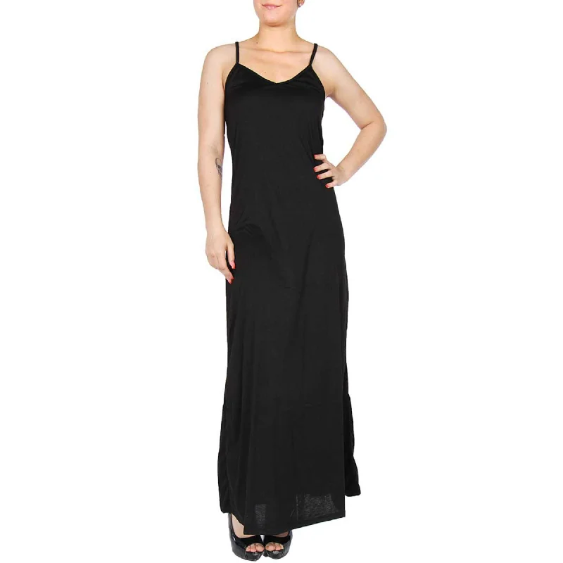 Women's maxi dress cap sleeve -Icon Apparel Women's Cutout Strappy Back Sleeveless Maxi Dress