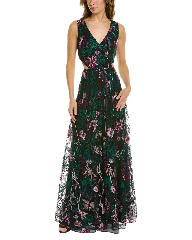 Ladies sleeveless dress straight -Marchesa Notte Sleeveless Gown