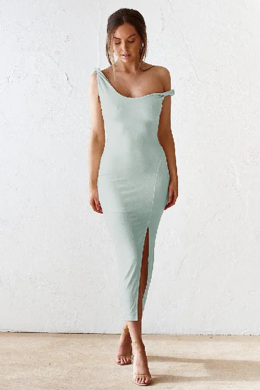 Ladies midi dress halter -Malibu Midi Dress - Sage