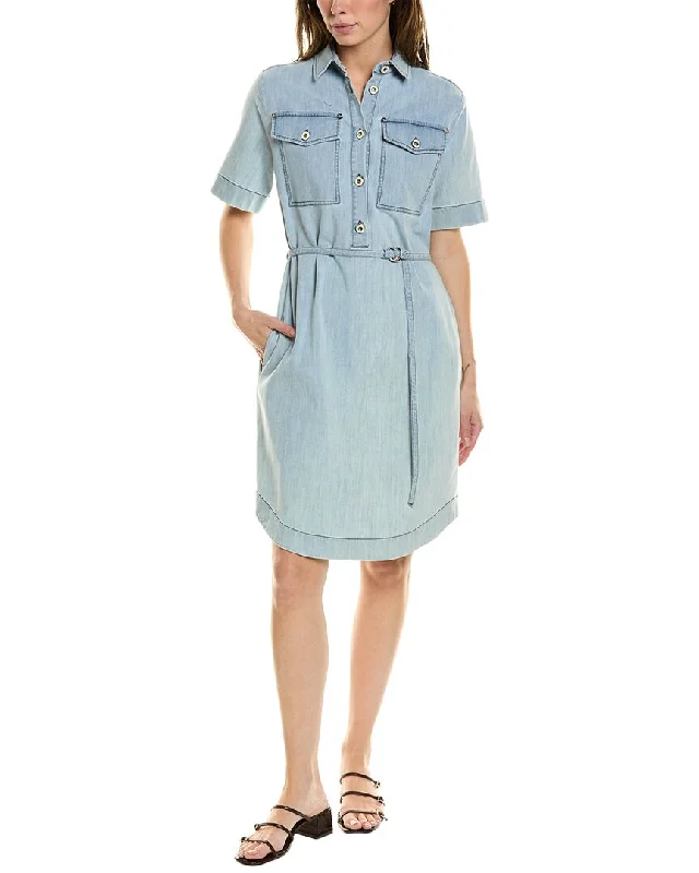 Women's shirt dress ankle length -Piazza Sempione Abito Shirtdress