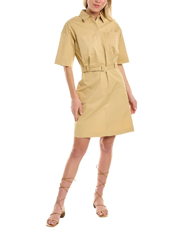 Women's shirt dress beige -Theory Casual Chino Shirtdress