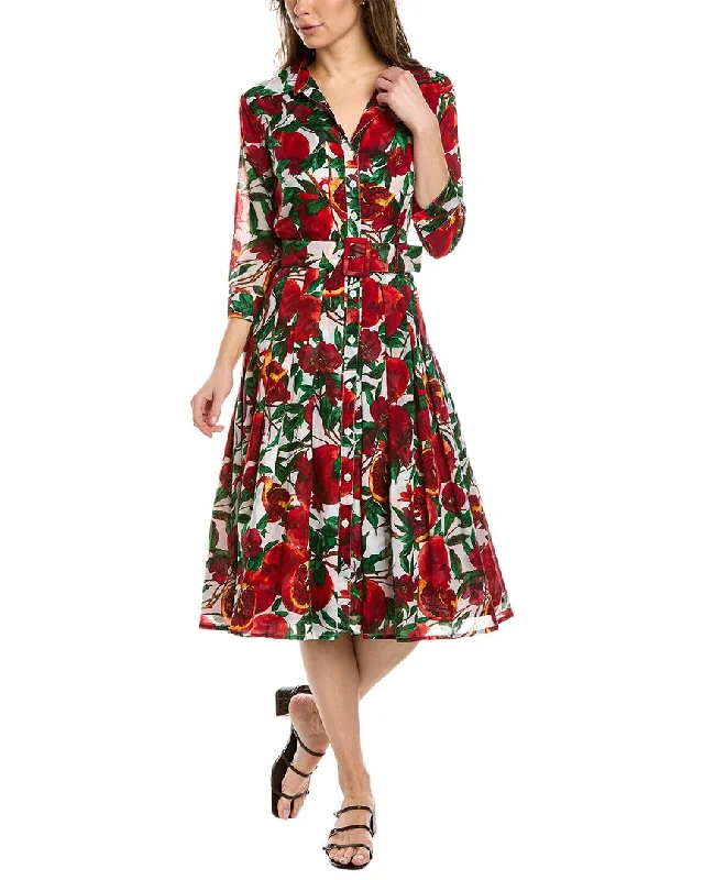 Women's shirt dress flutter sleeve -Samantha Sung Audrey Shirtdress